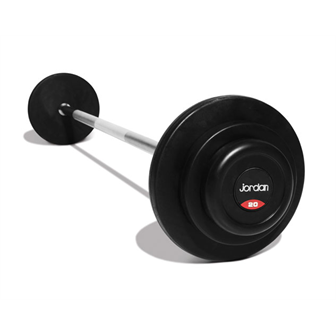 Rubber Barbell 10-45kg Set (10 straight bars)